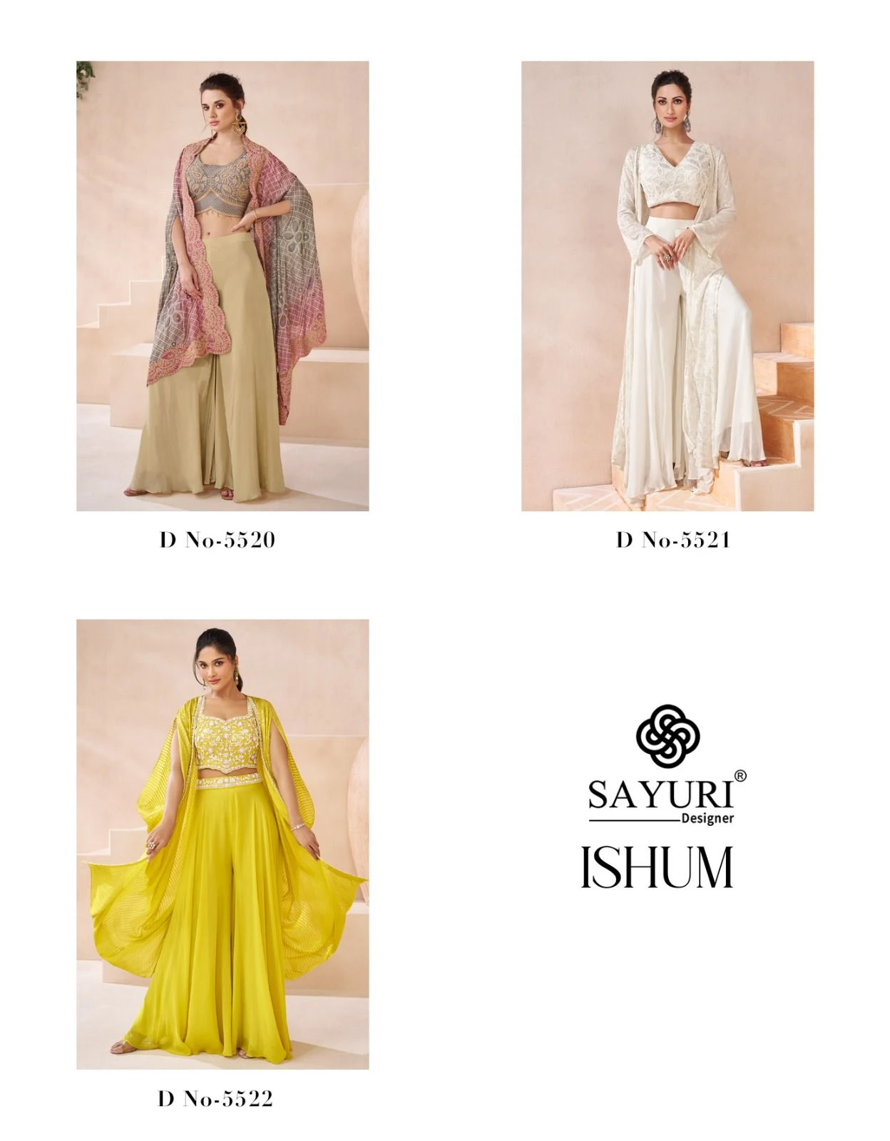 Sayuri Designer Ishum Real Georgette Wholesale Designer Top &amp; Bottom with Jacket Catalog — Wholesale Designer Salwar Suits, Sayuri Designer wholesale from Surat — view 4